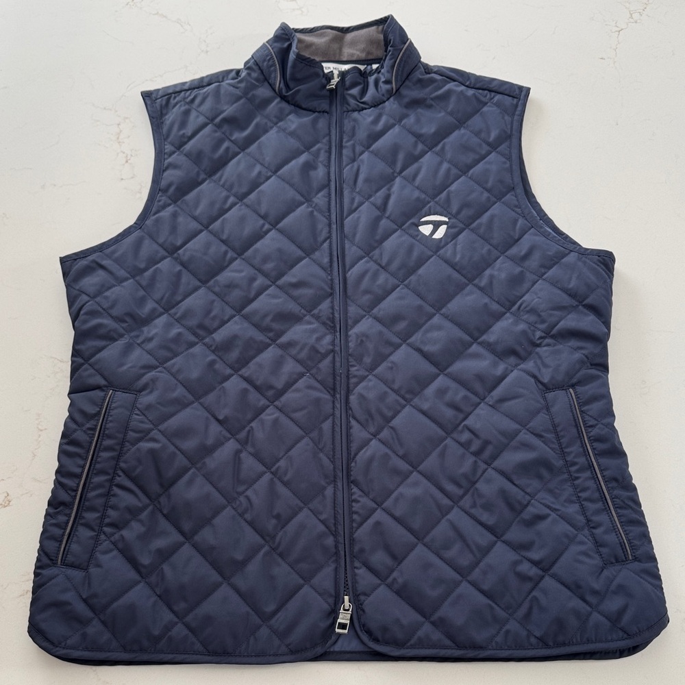 Peter Millar Men’s Essex Navy Quilted Vest Medium